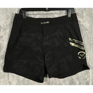 Virus Disaster 2 Combat Shorts Mens 32 Black Green Camo MMA Grappling Fight
